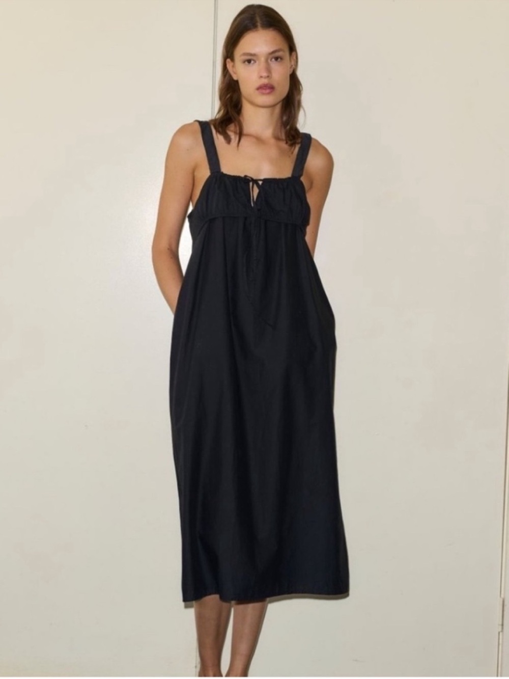 Deiji Studios Ruched Tie Dress